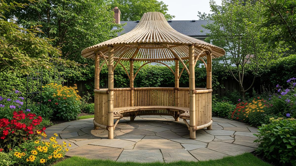 Di Tengah Kebun Belakang, Ini 9 Desain Gazebo Mini dari Bambu yang Teduh