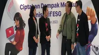 Bukalapak berkolaborasi dengan Bank DBS Indonesia, WWF Indonesia, dan Plasticpay untuk melaksanakan perannya di bidang ESG, Jumat, (21/10/2022) (Foto: Liputan6.com/Pipit I.R)