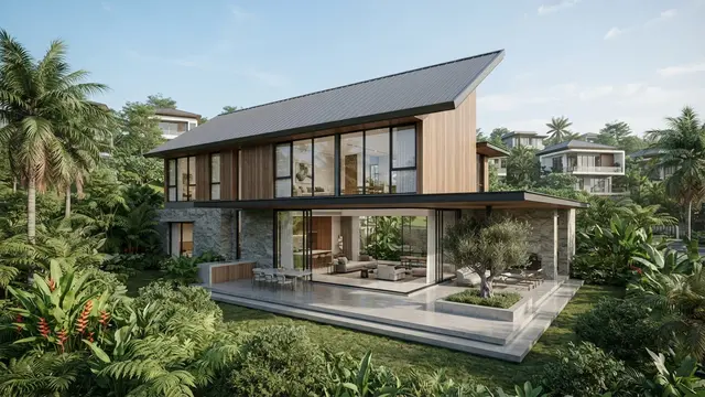 Desain Rumah Minimalis Atap Miring yang Terlihat Mewah