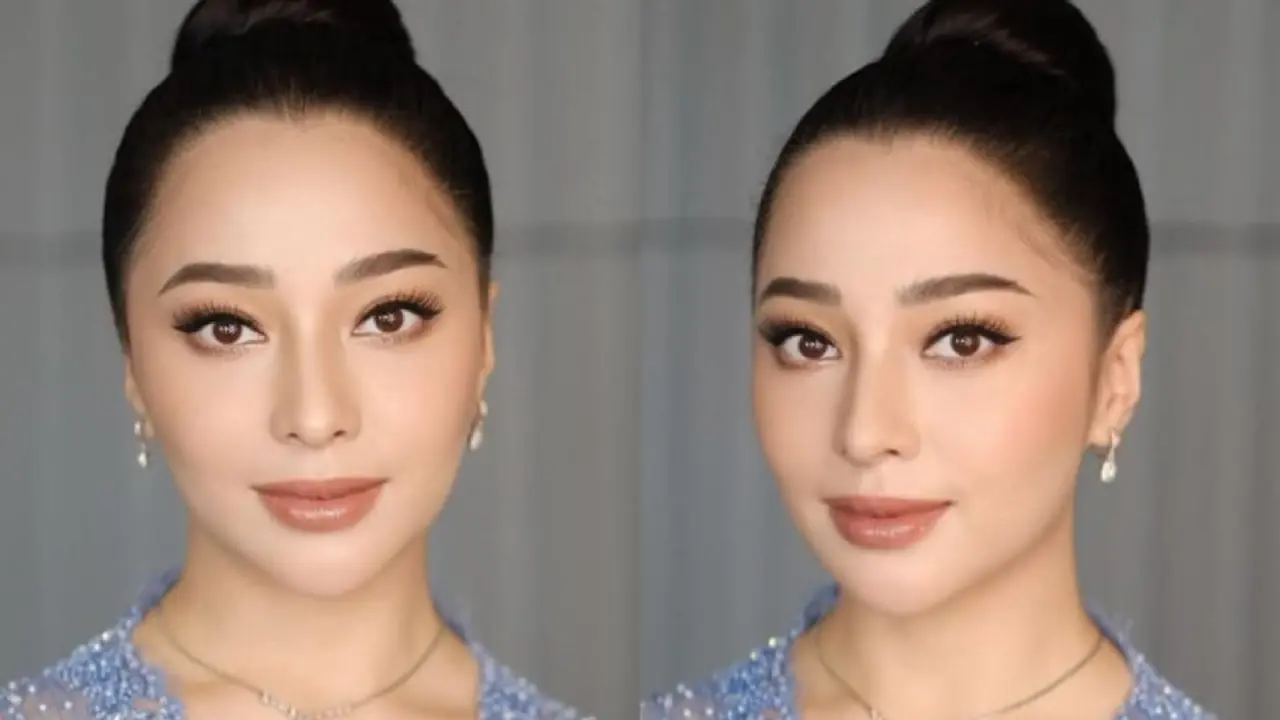 Nikita Willy Kenakan Kebaya Baby Blue
