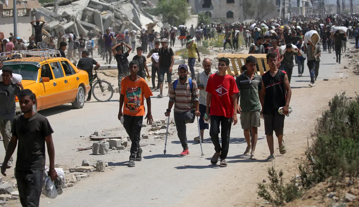 Krisis yang terjadi di Gaza tidak hanya terjadi dalam urusan makanan, tetapi juga kebutuhan medis dan hal-hal mendasar lainnya. (Eyad BABA/AFP)