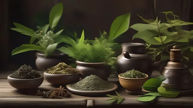 Kolesterol tinggi? Atasi dengan herbal alami! Pakar merekomendasikan jati belanda, teh hijau, dan tempuyung untuk menurunkan kolesterol dan menjaga kesehatan tubuh. (Ilustrasi by AI)