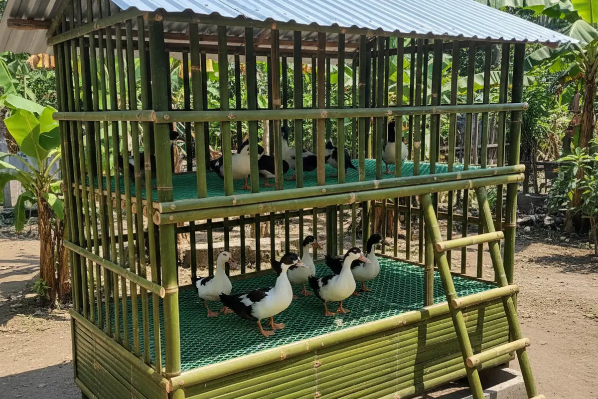 Desain Kandang Entok yang Hemat Tempat