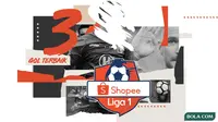 Shopee Liga 1 - 3 Gol Terbaik (Bola.com/Adreanus Titus)