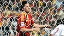 Spain's forward David Villa against Turkey during their 2010 FIFA World Cup qualification match at Santiago Bernabeu stadium in Madrid on March 28, 2009. AFP PHOTO/PIERRE-PHILIPPE MARCOU