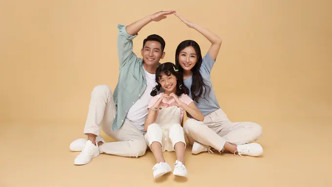 Ilustrasi foto keluarga