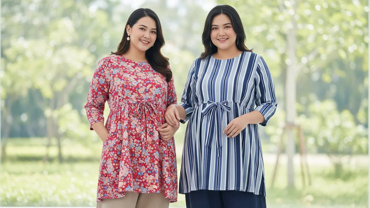Model Tunik untuk Orang Gemuk agar Terlihat Langsing