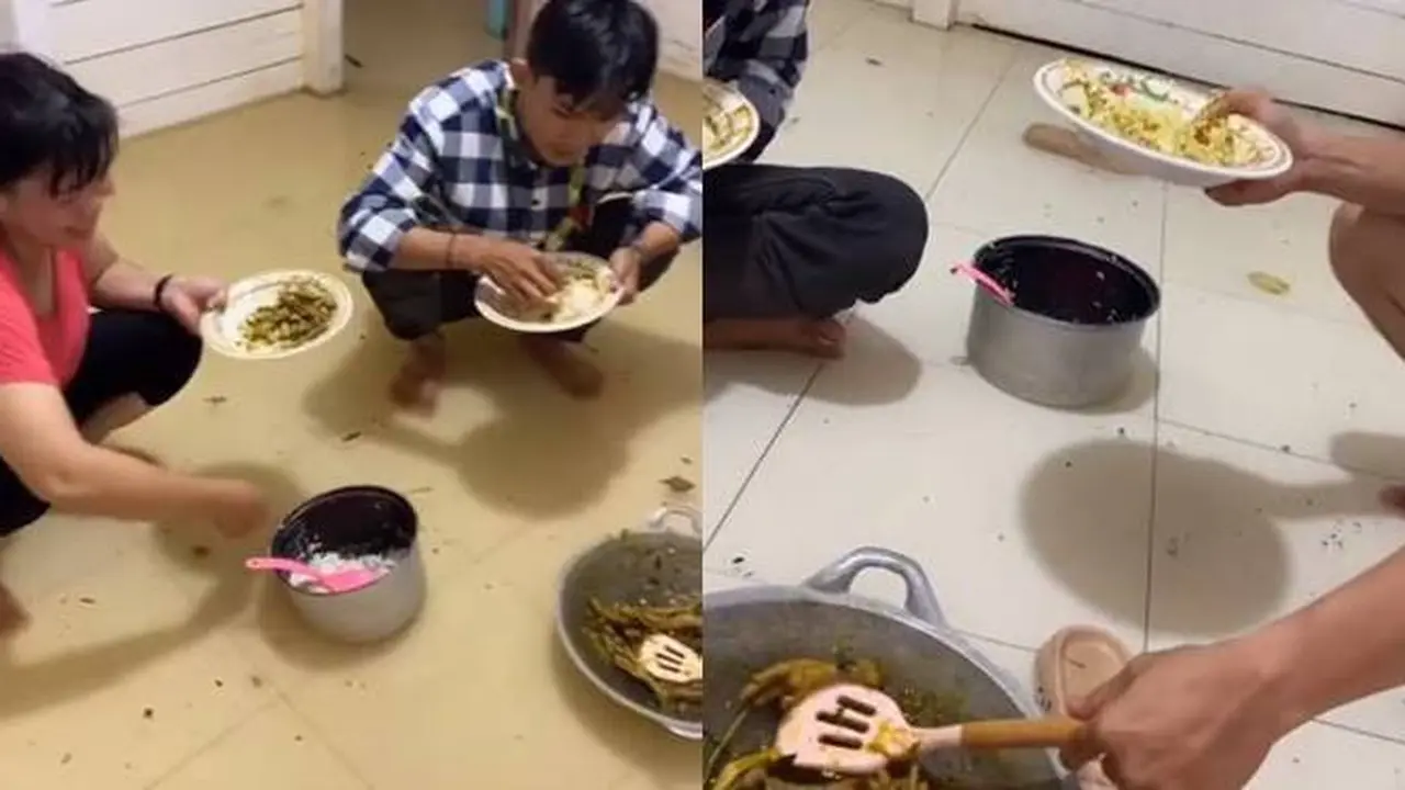 Viral Momen Rumah Kebanjiran saat Makan Bareng Ini Berubah Jadi Floating Dinning
