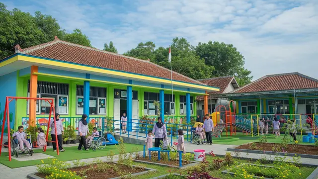 Ilustrasi Sekolah untuk Anak Berkebutuhan Khusus/Gemini AI