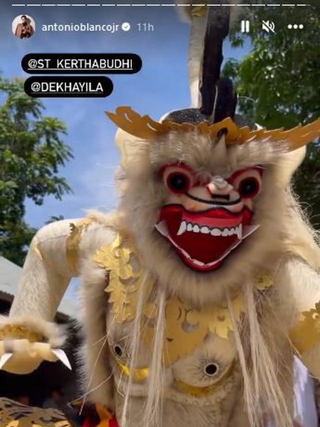 6 Potret Pesinetron Antonio Blanco Jr Rayakan Hari Raya nyepi, Ikut Pawai Ogoh-Ogoh