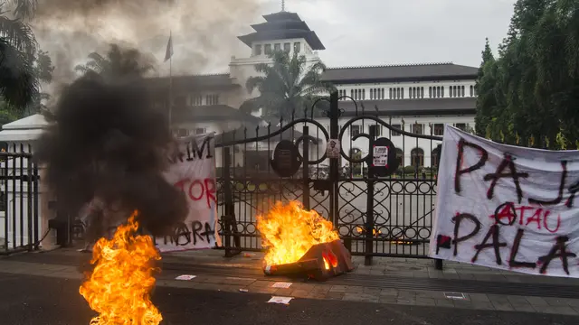 demo, mahasiswa, bandung