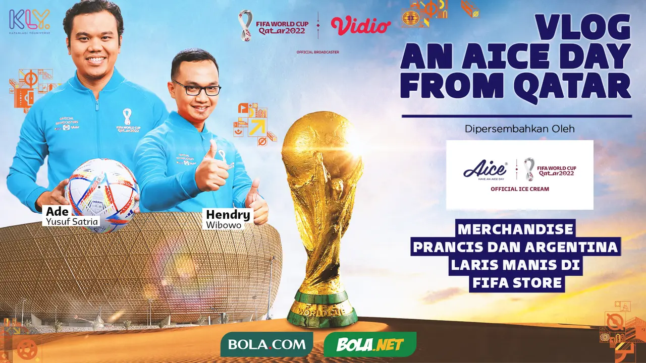 Cover untuk video Vlog An Aice Day from Qatar soal merchandise Prancis dan Argentina