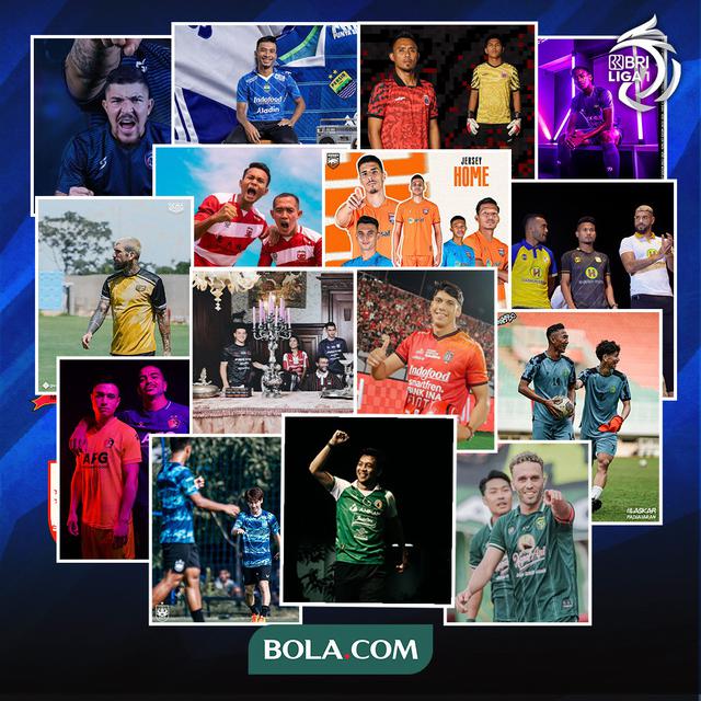 Liga 1 - Ilustrasi jersey-jersey baru di BRI Liga 1 musim depan