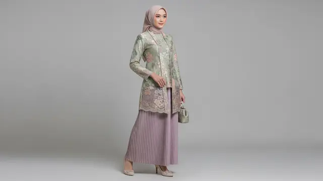 Inspirasi Model Kebaya Modern dengan Rok Plisket di 2025