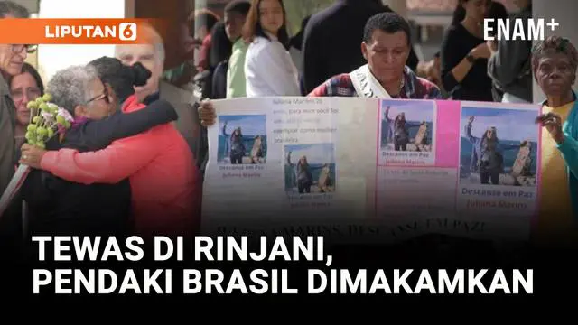 VIDEO: Jenazah Pendaki Brasil yang Tewas di Gunung Rinjani Dimakamkan