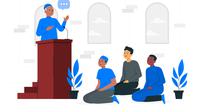 Ilustrasi ustaz, ceramah, dakwah, Islami. (Photo created by storyset on www.freepik.com)