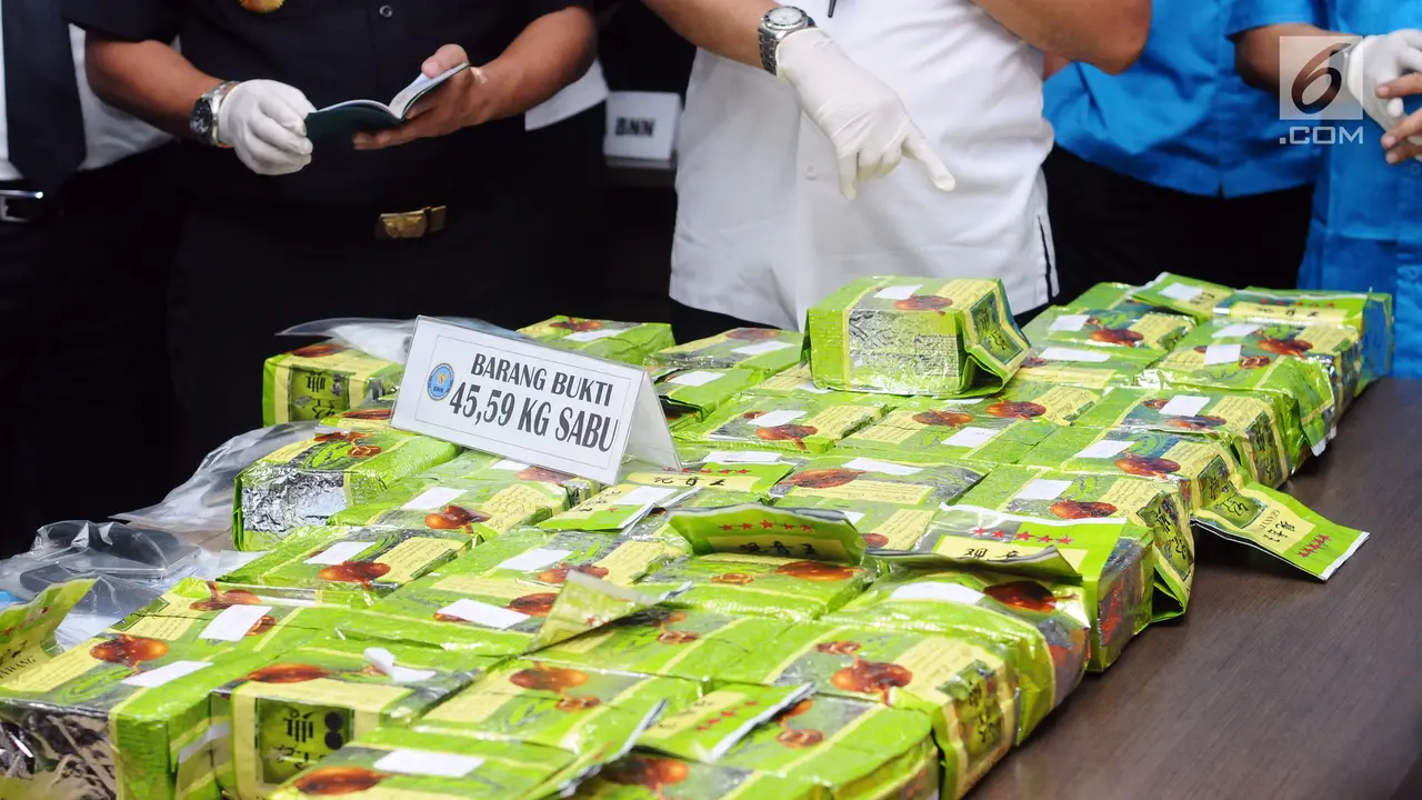 BNN dan Bea Cukai Gagalkan Penyelundupan 45,5 kg Sabu