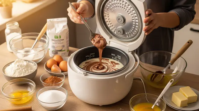 Membuat Bolu Marmer di Magic Com