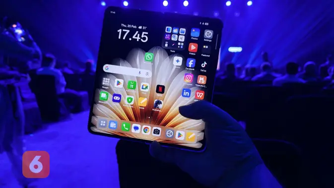 <p>Penampilan Oppo Find N5 yang baru saja diperkenalkan untuk pasar global. (Liputan6.com/Yuslianson)</p>