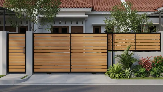 Model Pagar Besi Sliding Minimalis 2025 /Ilustrasi gambar AI
