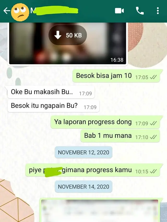7 Chat antara Dosen Pembimbing dan Mahasiswa Skripsi Ini Bikin Deg-Degan