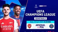 Saksikan siaran langsung big match semifinal Liga Champions: Arsenal vs PSG leg pertama di Vidio. Dukung tim kalian yang berlaga di babak semifinal Liga Champions 2024/25 hanya di layanan OTT Vidio. (sum. doc. vidio.com)