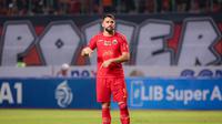 Pemain Persija Jakarta, Marko Simic saat laga lanjutan BRI Liga 1 2023/2024 antara Persija Jakarta melawan Barito Putera di Stadion Patriot Candrabhaga, Bekasi, Sabtu (07/10/2023). (Bola.com/Bagaskara Lazuardi)