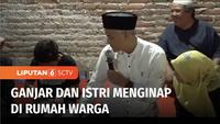 Gubernur Jawa Tengah, Ganjar Pranowo bersama istri menginap di salah satu rumah warga di Cilacap, Jawa Tengah. Ganjar yang juga bakal capres dari PDI Perjuangan ini menginap untuk mengecek bantuan program penurunan kemiskinan ekstrem.