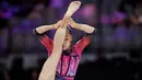 <p>Pesenam Jepang, Mana Okamura pada nomor senam lantai dalam Kejuaraan Dunia Gimnastik 2025 di Indonesia Arena, Senayan, Jakarta, Senin (20/10/2025). (Bola.com/Bagaskara Lazuardi)</p>