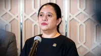 Ketua DPR Puan Maharani saat konferensi pers di Kompleks Parlemen, Senayan, Jakarta, Kamis (21/8/2025). (Foto: Dokumentasi Tim Media Ketua DPR, Puan).