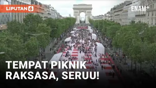 VIDEO: Paris Sulap Jalanan Jadi Tempat Piknik Raksasa