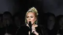 Tahun ini penampilan Adele disebut jauh lebih baik dibandingkan tahun lalu. Namun bukan berarti penampilan Adele tahun lalu tidak bagus, melainkan kualitas sound yang tersedia di lokasi Grammy Awards 2016 yang kurang baik. (AFP/Bintang.com)
