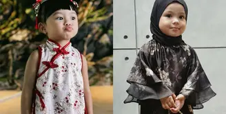 Lihat di sini beberapa potret gaya kontras tapi tetap menggemaskan dari Ameena yang pakai cheongsam dan gamis berhijab, mana favoritmu?