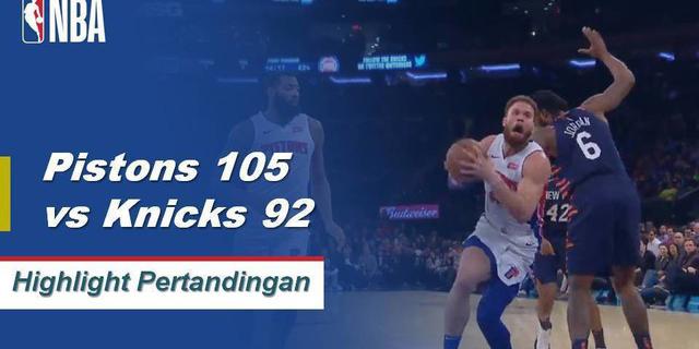 Cuplikan Pertandingan NBA : Pistons 105 vs Knicks 92