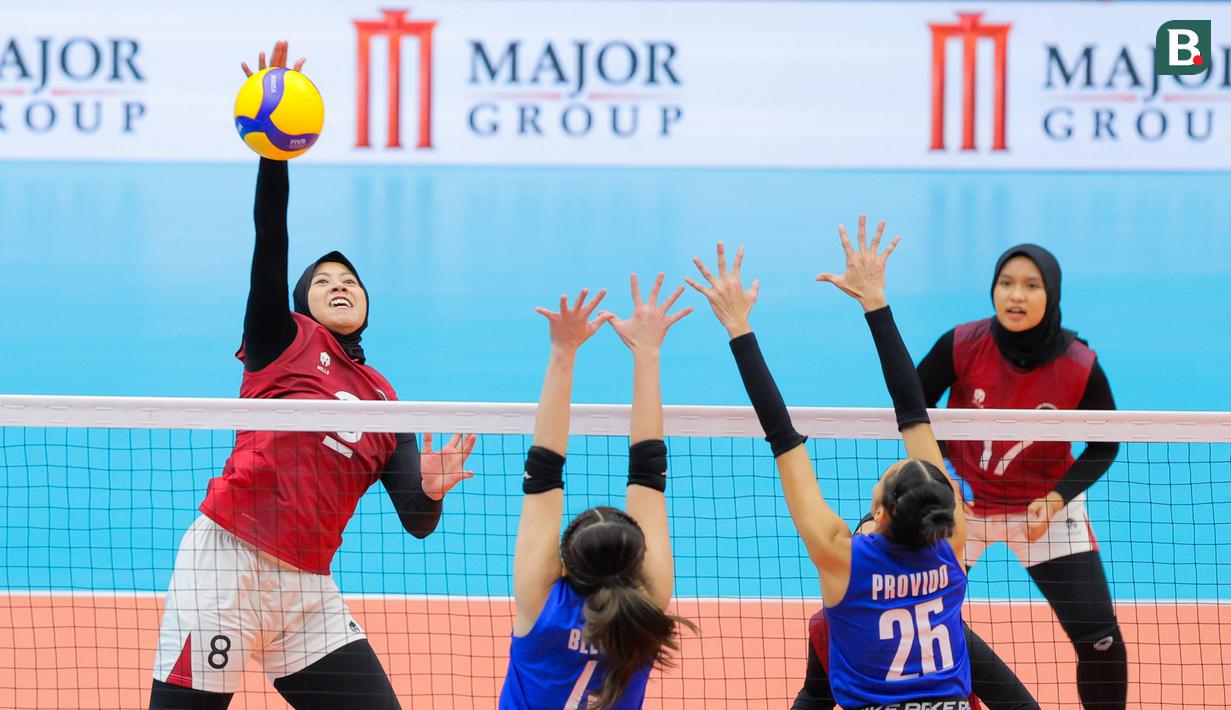 Megawati Hangestri dkk berhasil membungkam Filipina dan berhak atas medali perunggu. (Bola.com/Bagaskara Lazuardi)