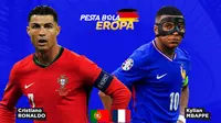 Euro 2024 - Portugal Vs Prancis - Cristiano Ronaldo Vs Kylian Mbappe (Bola.com/Adreanus TItus)