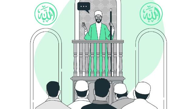 Ilustrasi ustaz, menyampaikan dakwah