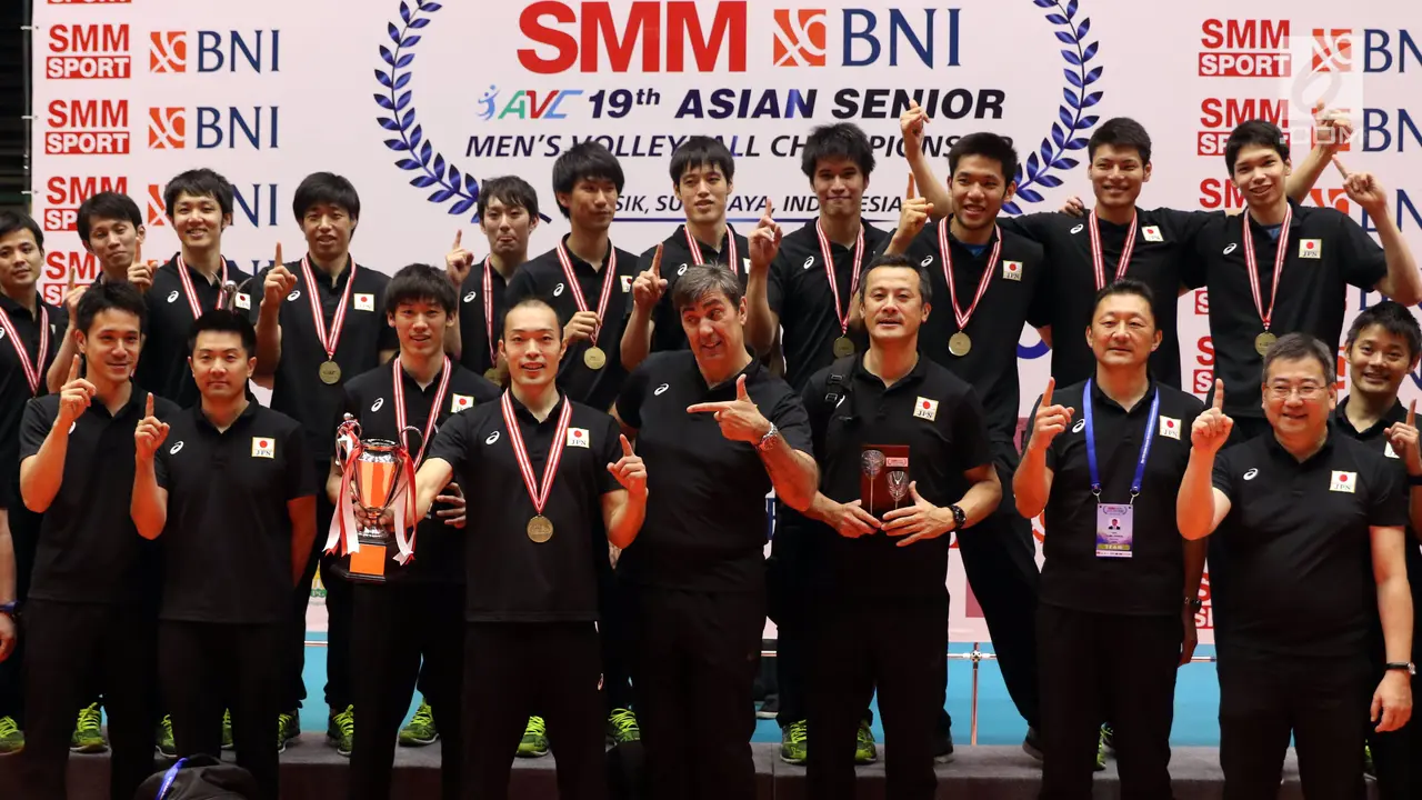 Kalahkan Kazakhstan, Jepang Juara Voli Asia 2017