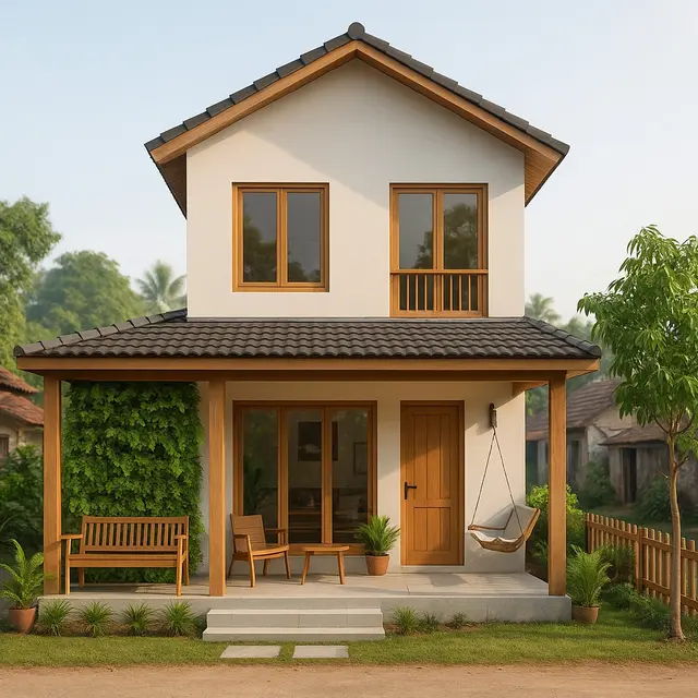 Gambar Rumah Sederhana Ukuran 6x9 di Kampung 2 Lantai