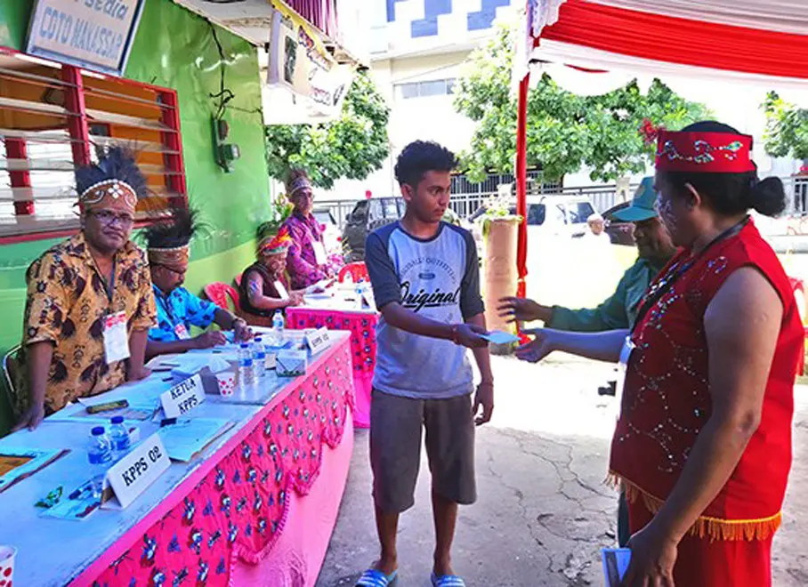 Suasana TPS 05 Kelurahan Bayangkara, Kota Jayapura, saat Pilkada Papua 2018. (Kabarpapua.co/Qadri Pratiwi)