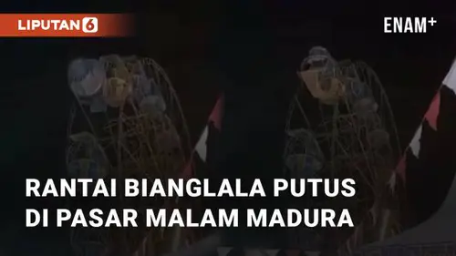 VIDEO: Detik-Detik Rantai Bianglala Putus di Pasar Malam Madura
