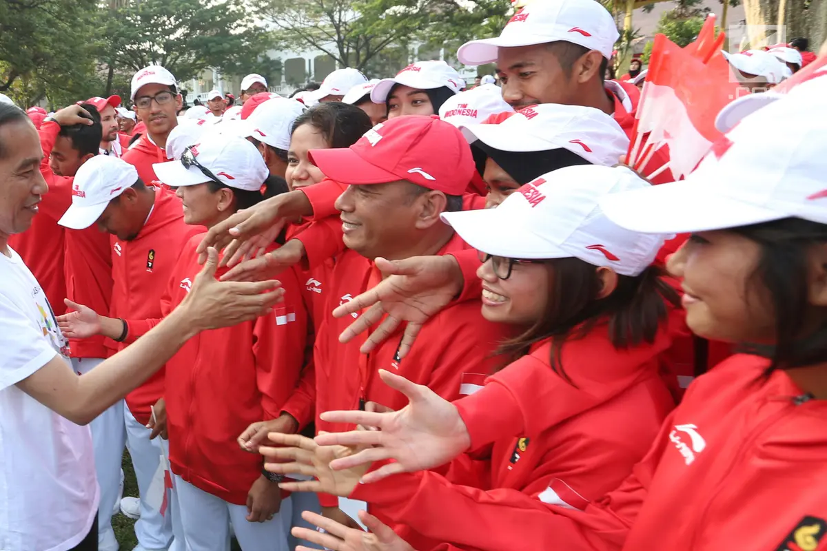 Jokowi Lepas Kontingen Indonesia untuk Asian Games 2018