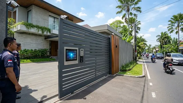 Model Gerbang Rumah Minimalis dengan Keamanan Ekstra untuk Jalan Utama