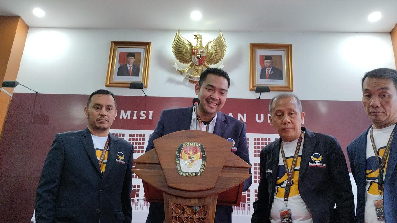 Partai NasDem resmi mendaftarkan bakal calon legislatif (Bacaleg) partainya ke Komisi Pemilihan Umum (KPU) RI.