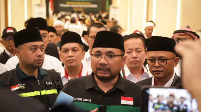 Menag RI Yaqut Cholil Qoumas mengumumkan bahwa Indonesia kembali mendapat kuota haji 221.000 jemaah pada 2024 nanti. (FOTO: MCH PPIH ARAB SAUDI 2023)