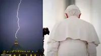 28-2-2013: Petir Sambut Keputusan Mundur Paus Benediktus XVI 