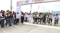 Ajang balap sepeda Sulbar Nasional Criterium Race 2023 di Mamuju (Foto: Liputan6'.com/ISSI Sulbar)