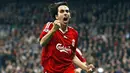 Liverpool's Yossi Benayoun celebrates scoring during UEFA Champions League second round first leg match against Real Madrid at Santiago Bernabeu in Madrid, on February 25, 2009. AFP PHOTO/PAUL ELLIS