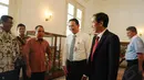 Kehadiran Jokowi di Balaikota disambut Wakil Gubernur DKI Jakarta Basuki Tjahaja Purnama. (23/7/14) (Liputan6.com/Herman Zakharia)