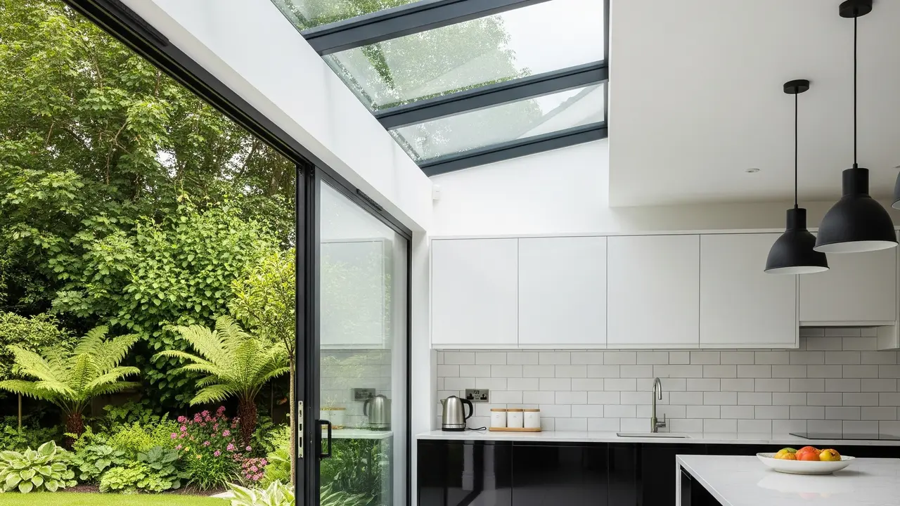 Inspirasi Desain Dapur Terbuka Menyatu dengan Taman Belakang.